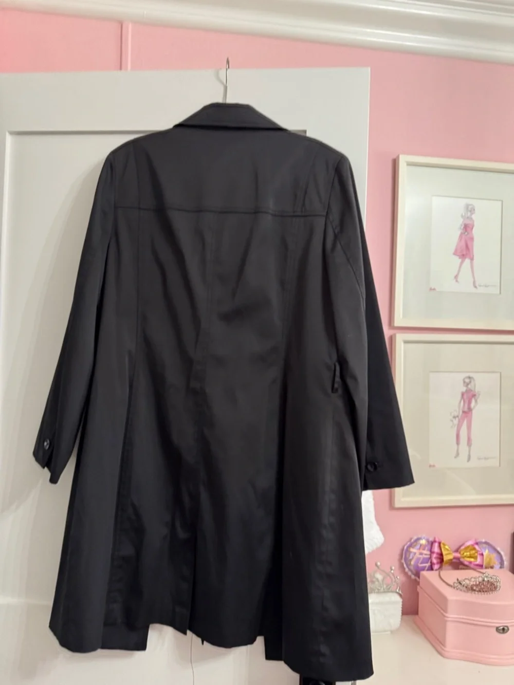 Caslon Black Single-Breasted Trench Coat - Picture 3 of 3